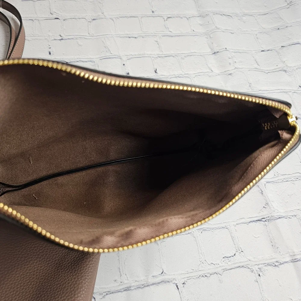 Steve Madden BPAMMY Bisque‎ Pebbled Tote Bag with Pouch and Mirror Charm NEW